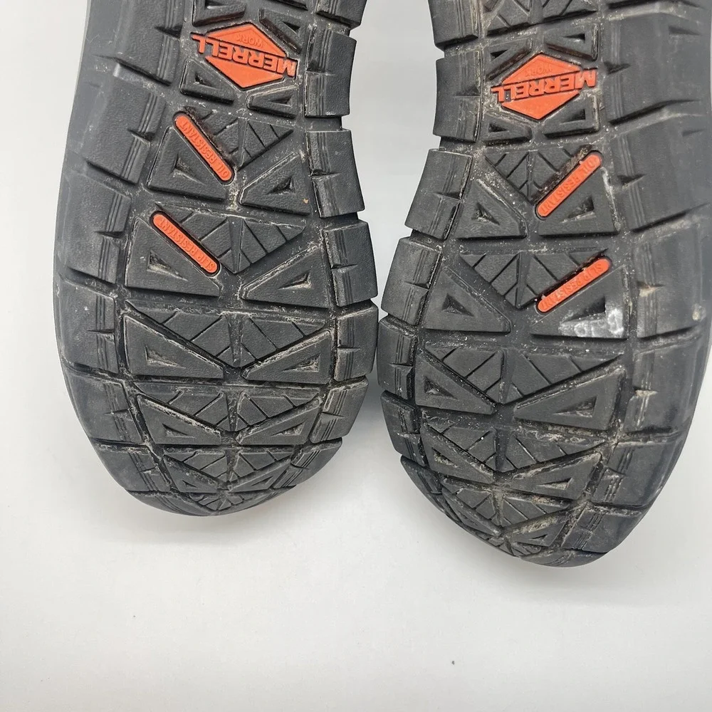 Merrell Boots Mens 6.5 Fullbench Speed Mid‎ J003319 Black Workwear Safety Toe